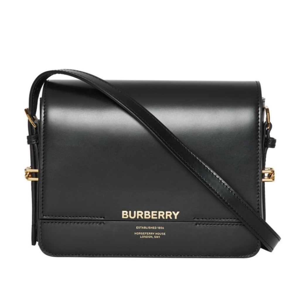 Burberry Black Crossbody Bag with Gold Accents